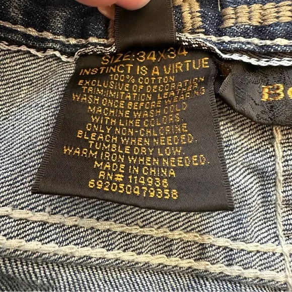 Helix Men’s Blue Boot Cut Jeans Size: 34 - Picture 9 of 9